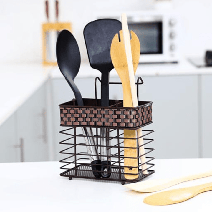 Portable and Lightweight Square Shape Cutlery Rack for Holding Utensils and Plates, also Serves as a Drying Rack - Souk Al RasKitchen Organizers