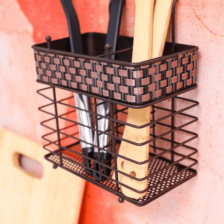 Portable and Lightweight Square Shape Cutlery Rack for Holding Utensils and Plates, also Serves as a Drying Rack - Souk Al RasKitchen Organizers