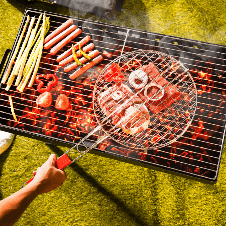 Portable Chromium Rounded BBQ Grill,30x62CM - Souk Al RasCookware