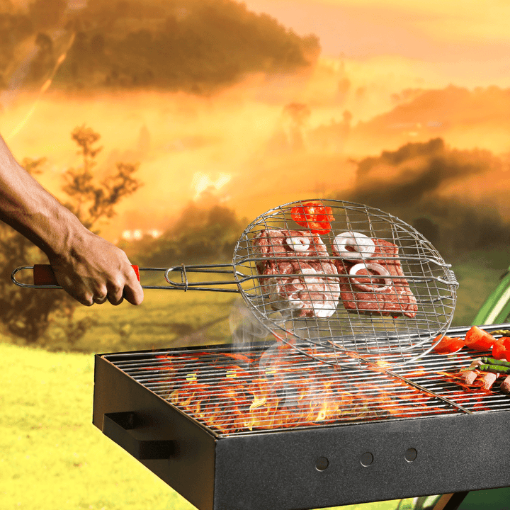 Portable Chromium Rounded BBQ Grill,30x62CM - Souk Al RasCookware