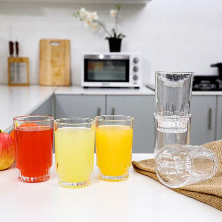 Portable Glass Drinking Cups 6 PCS Set of 270ml - 9oz - Souk Al RasDrinkware