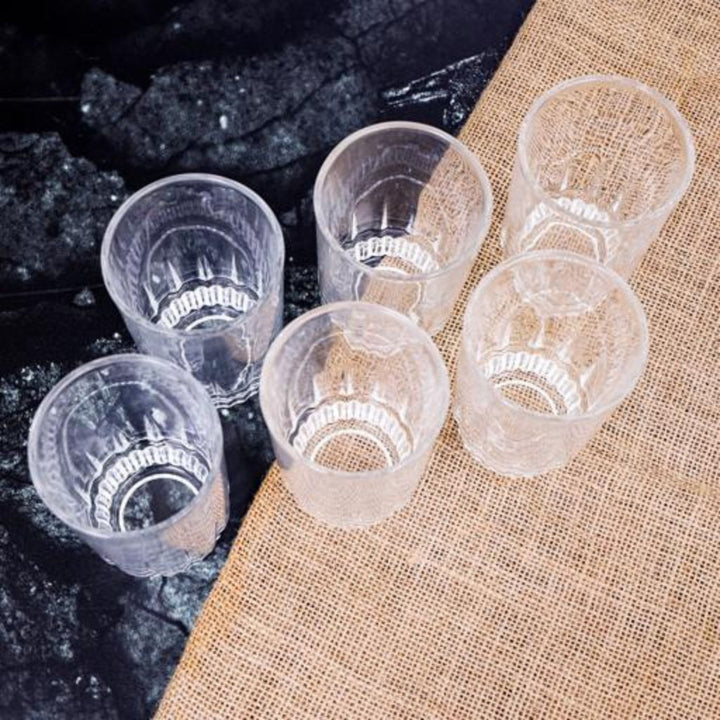 Portable Glass Drinking Cups 6 PCS Set of 270ml - 9oz - Souk Al RasDrinkware