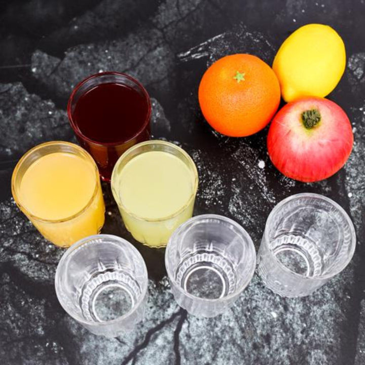 Portable Glass Drinking Cups 6 PCS Set of 270ml - 9oz - Souk Al RasDrinkware