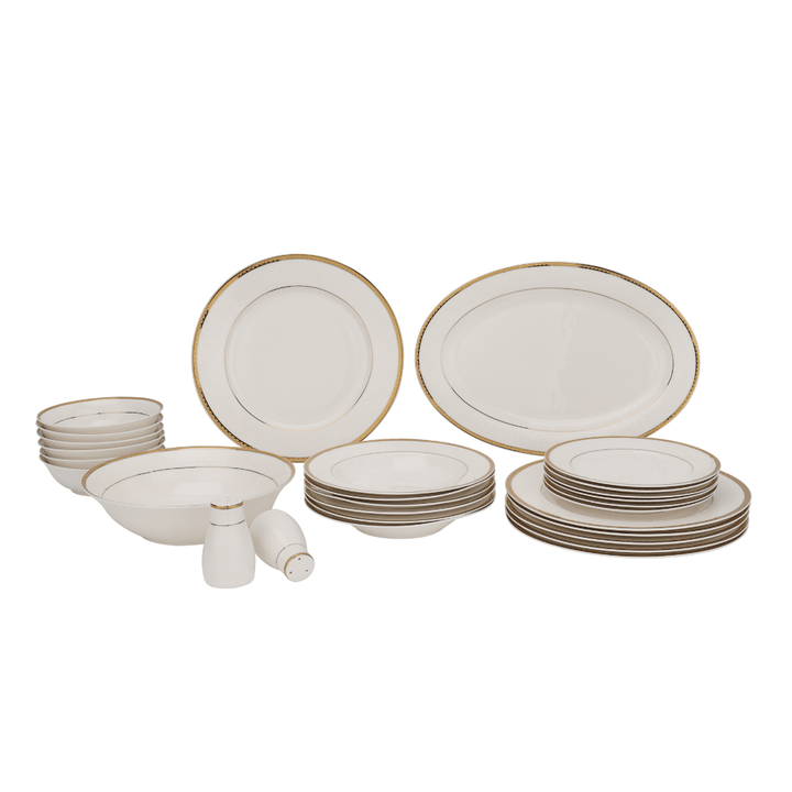 Premium Bone China Dinner Set 28Pcs - Souk Al RasDinnerware Sets