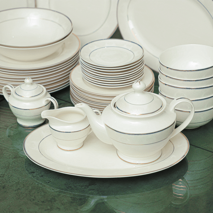 Premium Fine Bone Dinner Set 83pcs - Souk Al RasDinnerware Sets