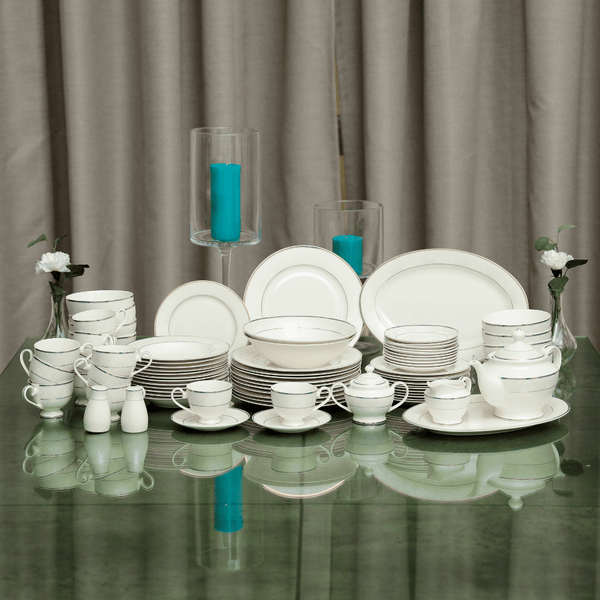 Premium Fine Bone Dinner Set 83pcs - Souk Al RasDinnerware Sets