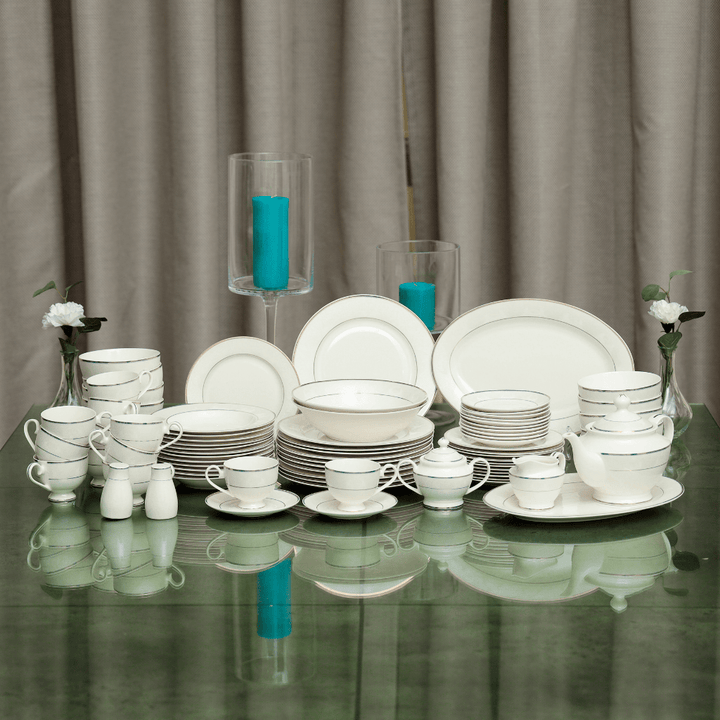 Premium Fine Bone Dinner Set 83pcs - Souk Al RasDinnerware Sets