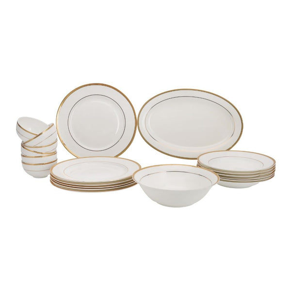 Premium Porcelain Dinner Set 20pcs Set - Souk Al RasPlates & Bowls