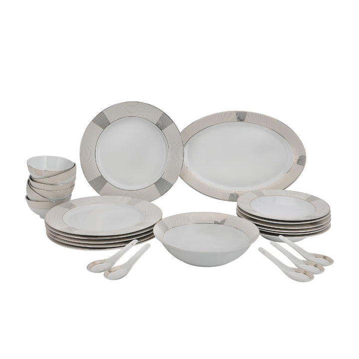 Premium Porcelain Dinner Set 26pcs Set Service for 6 - Souk Al RasPlates & Bowls