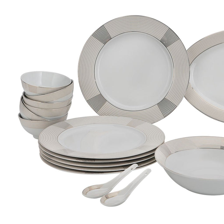 Premium Porcelain Dinner Set 26pcs Set Service for 6 - Souk Al RasPlates & Bowls