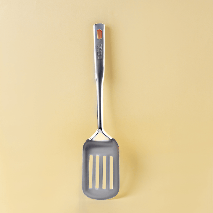 Premium Quality Stainless Steel Slotted Turner, Durable and Stylish - Souk Al RasCooking Utensils