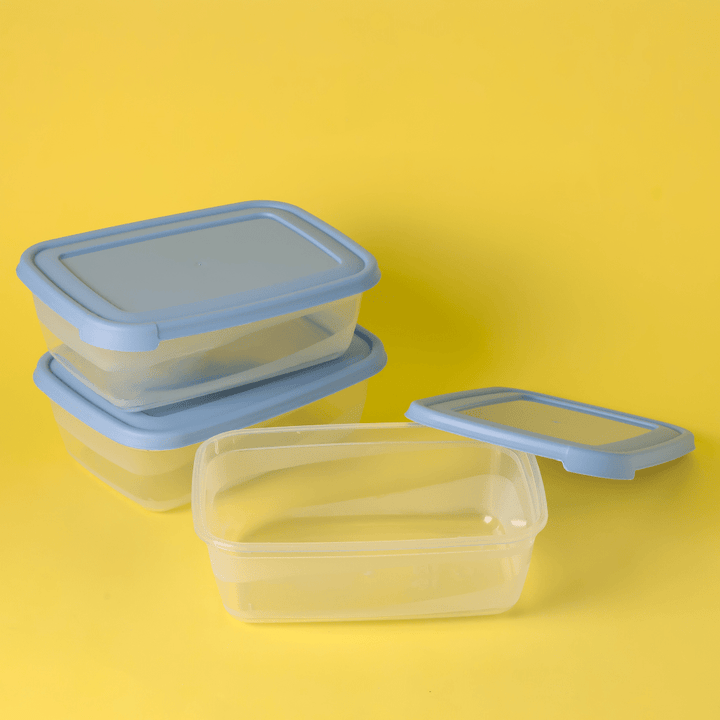 Rectangular Storage Container, Set of 3Pcs, 1200ML - Souk Al RasFood Containers & Lunch Boxes