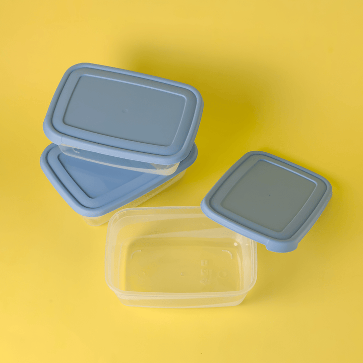 Rectangular Storage Container, Set of 3Pcs, 1200ML - Souk Al RasFood Containers & Lunch Boxes