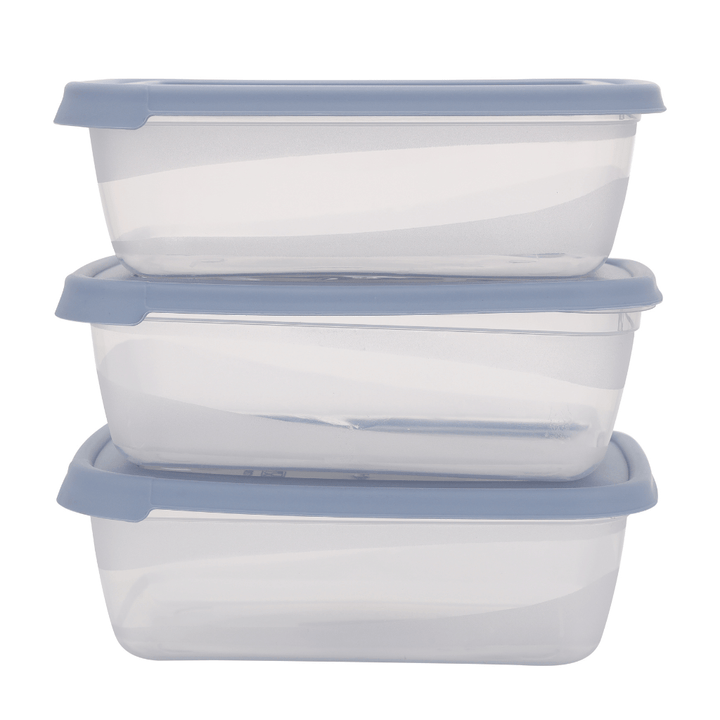 Rectangular Storage Container, Set of 3Pcs, 1200ML - Souk Al RasFood Containers & Lunch Boxes