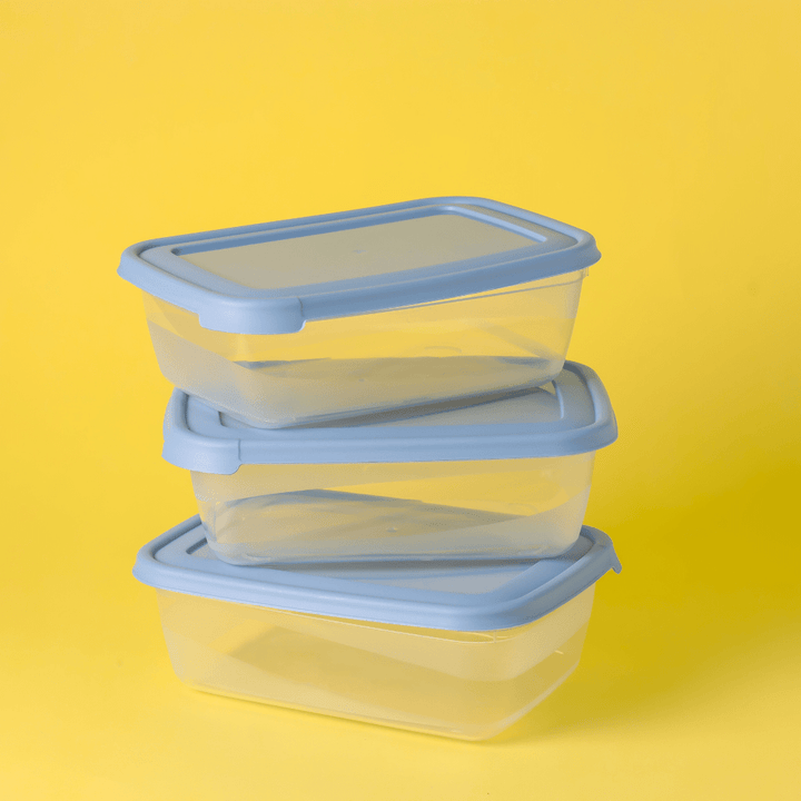 Rectangular Storage Container, Set of 3Pcs, 1200ML - Souk Al RasFood Containers & Lunch Boxes