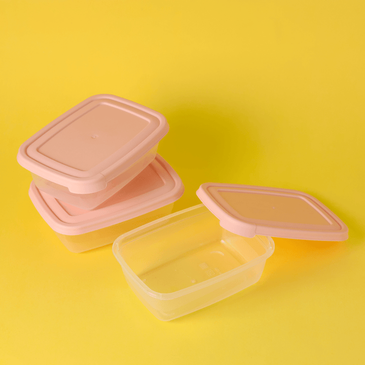 Rectangular Storage Container, Set of 3Pcs, 600ML - Souk Al RasFood Containers & Lunch Boxes