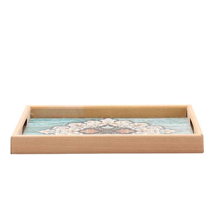 Rectangular Wood Tray 42x32CM | Durable Serving Tray | Elegant Design - Souk Al RasServing Trays