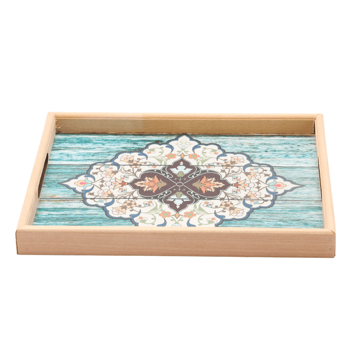 Rectangular Wood Tray 42x32CM | Durable Serving Tray | Elegant Design - Souk Al RasServing Trays