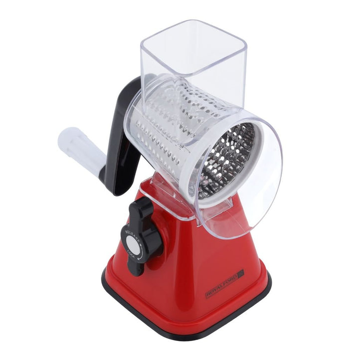 Rotary Grater Interchangeable 3 Blades|Made from Durable Stainless Steel|Manual Operation - Souk Al RasGraters, Peelers & Slicers