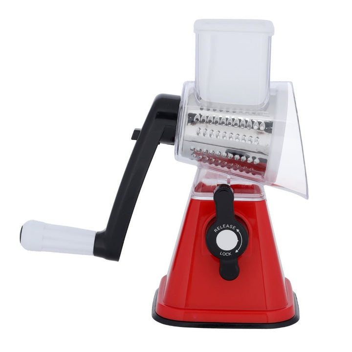 Rotary Grater Interchangeable 3 Blades|Made from Durable Stainless Steel|Manual Operation - Souk Al RasGraters, Peelers & Slicers