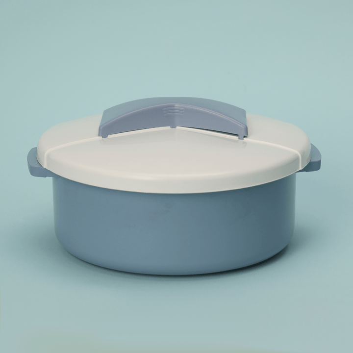 Round Casserole with Lid, Break - Resistant Polymer Plastic Container 1500ML - Souk Al RasHot Pot & Casserole