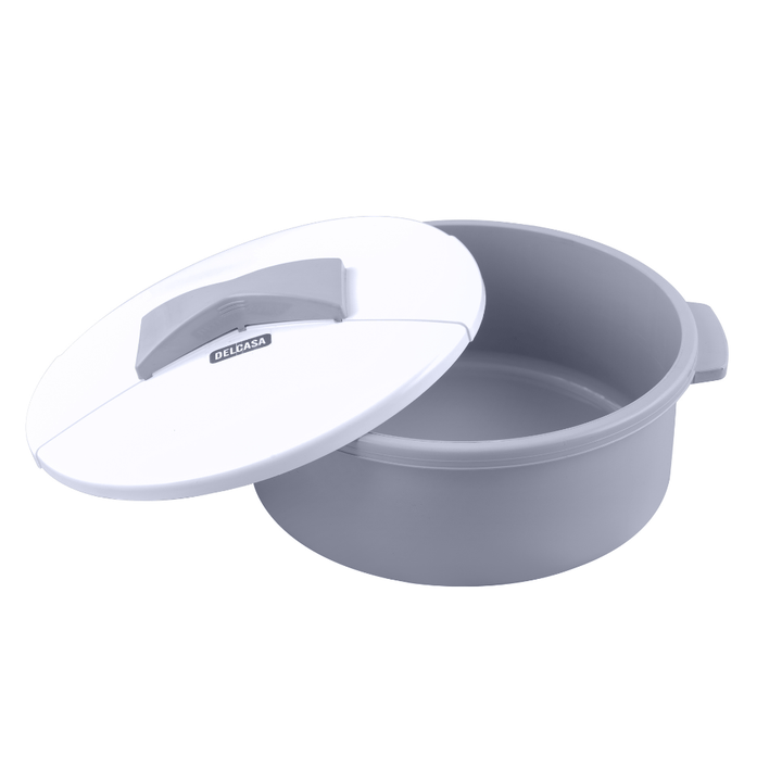 Round Casserole with Lid, Break - Resistant Polymer Plastic Container 1500ML - Souk Al RasHot Pot & Casserole