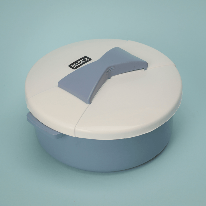 Round Casserole with Lid, Break - Resistant Polymer Plastic Container 1500ML - Souk Al RasHot Pot & Casserole