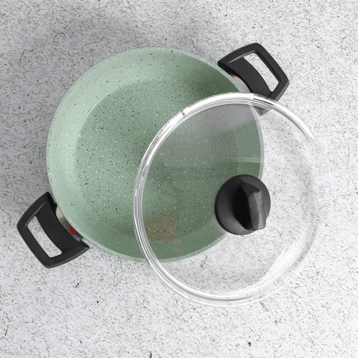 Scoria Granite Coated Cookware Set, Aluminium Pot and Pan 9pcs - Souk Al RasCookware Sets