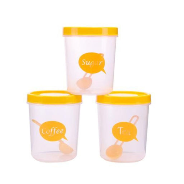 Set of 3pcs Air - Tight Storage Jars 1 Litre - Keep Food Fresh and Healthy - Souk Al RasFood Storage Containers