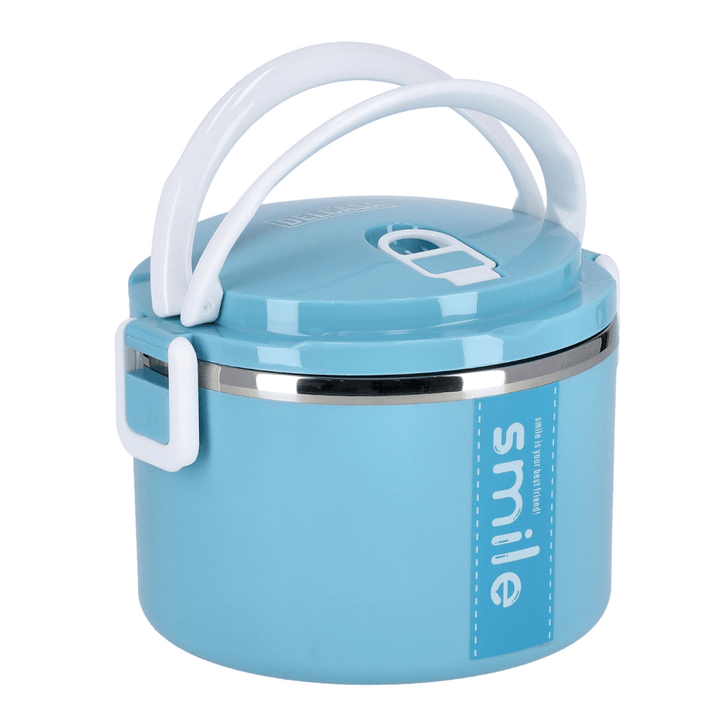 Single Layer Round Lunch Box Leak - Proof & Airtight Lid Food Storage Container 1000ML - Souk Al RasFood Storage Containers