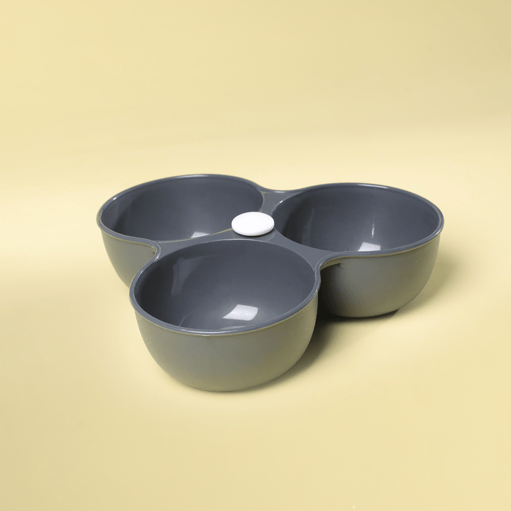 Snack Serving Bowl set with 3 compartments - Souk Al RasServeware