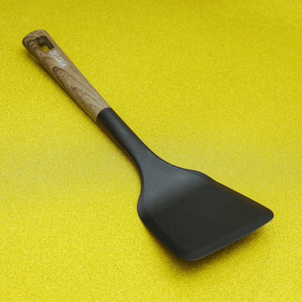 Solid Turner with PP Handle and Wooden Finish, Premium Quality Plastic Turner - Souk Al RasCooking Utensils