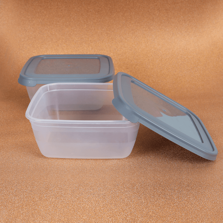 Square Storage Box Set of 2Pcs, 1500ML - Souk Al RasFood Containers & Lunch Boxes