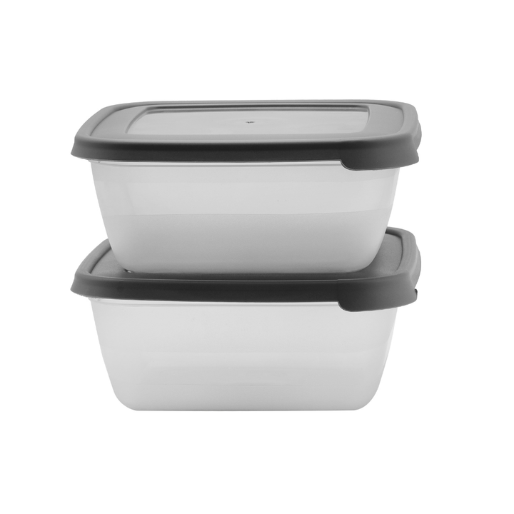 Square Storage Box Set of 2Pcs, 1500ML - Souk Al RasFood Containers & Lunch Boxes