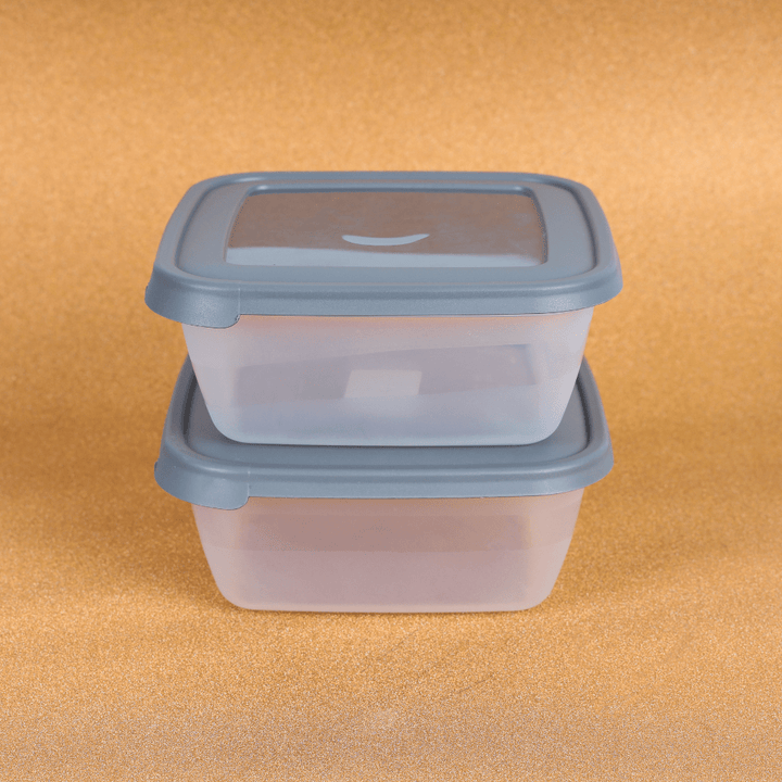 Square Storage Box Set of 2Pcs, 1500ML - Souk Al RasFood Containers & Lunch Boxes