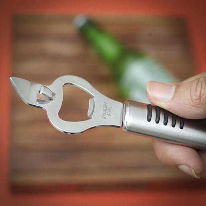 Stainless Steel Bottle Opener with TRP Handle - Elegant Design, Multi - Functional for Home & Restaurant. - Souk Al RasKitchen Tools & Utensils