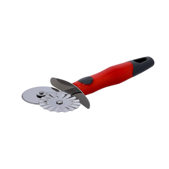 Stainless Steel Double Pizza Cutter Silver and Red 29X8.3 CM - Souk Al RasKitchen Accessories