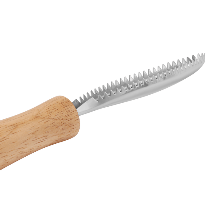 Stainless Steel Fish Scale Scraper With Wooden Handle - Souk Al RasCooking Utensils