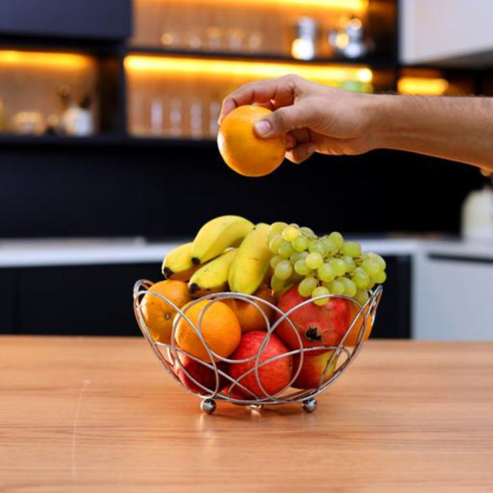 Stainless Steel Fruit Basket - Souk Al RasServing Dishes Trays & Platters