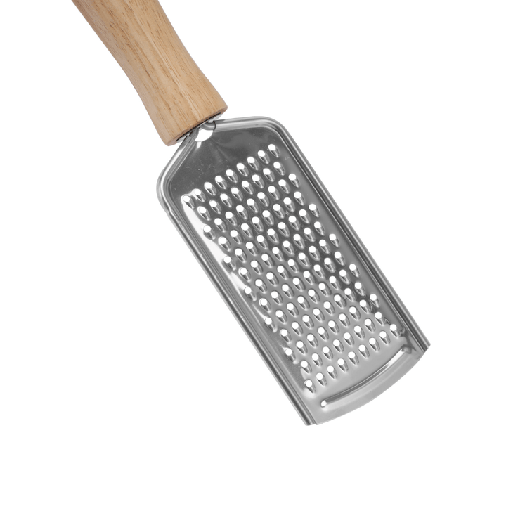 Stainless Steel Grater with Wooden Handle, High - Quality Flat Grater - Souk Al RasCooking Utensils