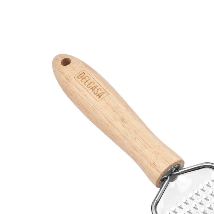 Stainless Steel Grater with Wooden Handle, High - Quality Flat Grater - Souk Al RasCooking Utensils