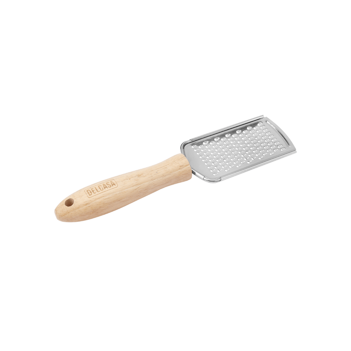 Stainless Steel Grater with Wooden Handle, High - Quality Flat Grater - Souk Al RasCooking Utensils