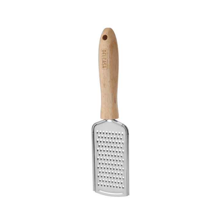 Stainless Steel Grater with Wooden Handle, High - Quality Flat Grater - Souk Al RasCooking Utensils