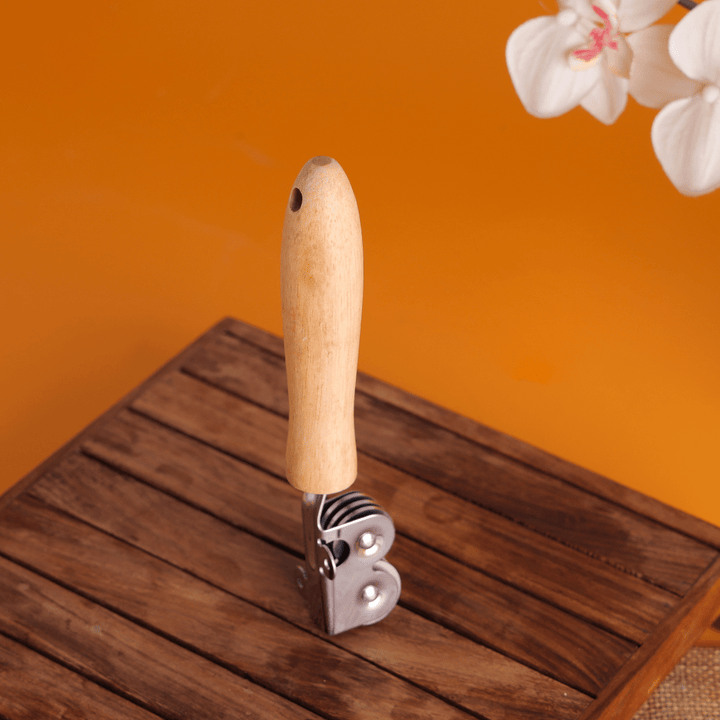 Stainless Steel Knife Sharpener With Wooden - Souk Al RasKitchen Accessories