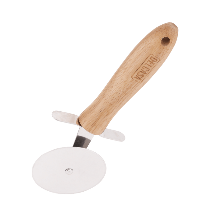 Stainless Steel Pizza Cutter With Wooden Handle - Souk Al RasCooking Utensils