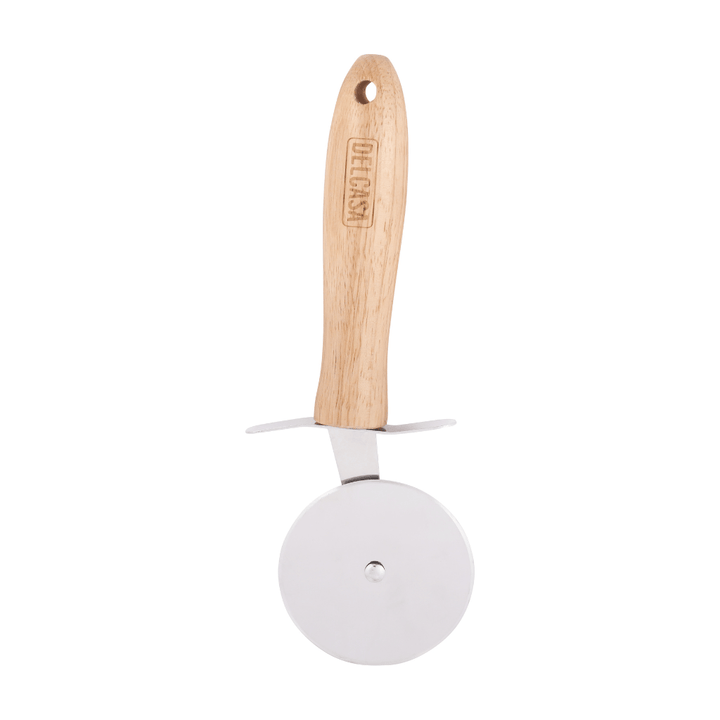 Stainless Steel Pizza Cutter With Wooden Handle - Souk Al RasCooking Utensils