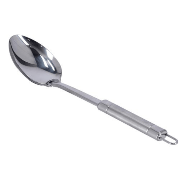 Stainless Steel Serving Spoon | 6.5x14cm | Comfortable Grip & Hanging Loop | Ideal for Rice & Desserts - Souk Al RasCooking Utensils