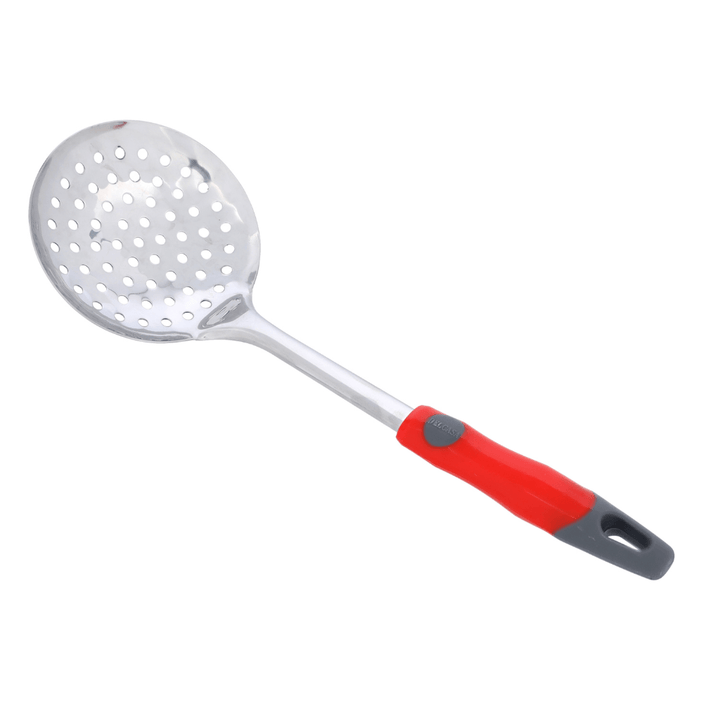 Stainless Steel Skimmer Silver and Red 35.5X11.3CM - Souk Al RasCooking Utensils