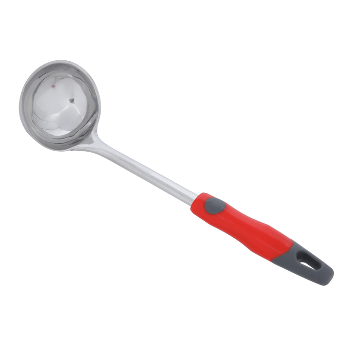 Stainless Steel Soup Ladle Silver and Red 30X8.8CM - Souk Al RasCooking Utensils