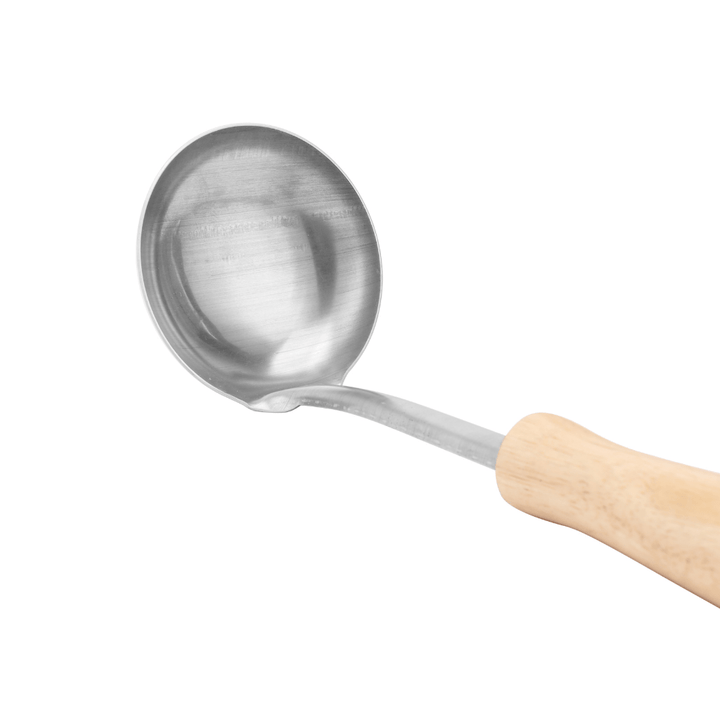 Stainless Steel Soup Ladle With Wooden Handle|High - quality|Elegant wooden handle - Souk Al RasCooking Utensils